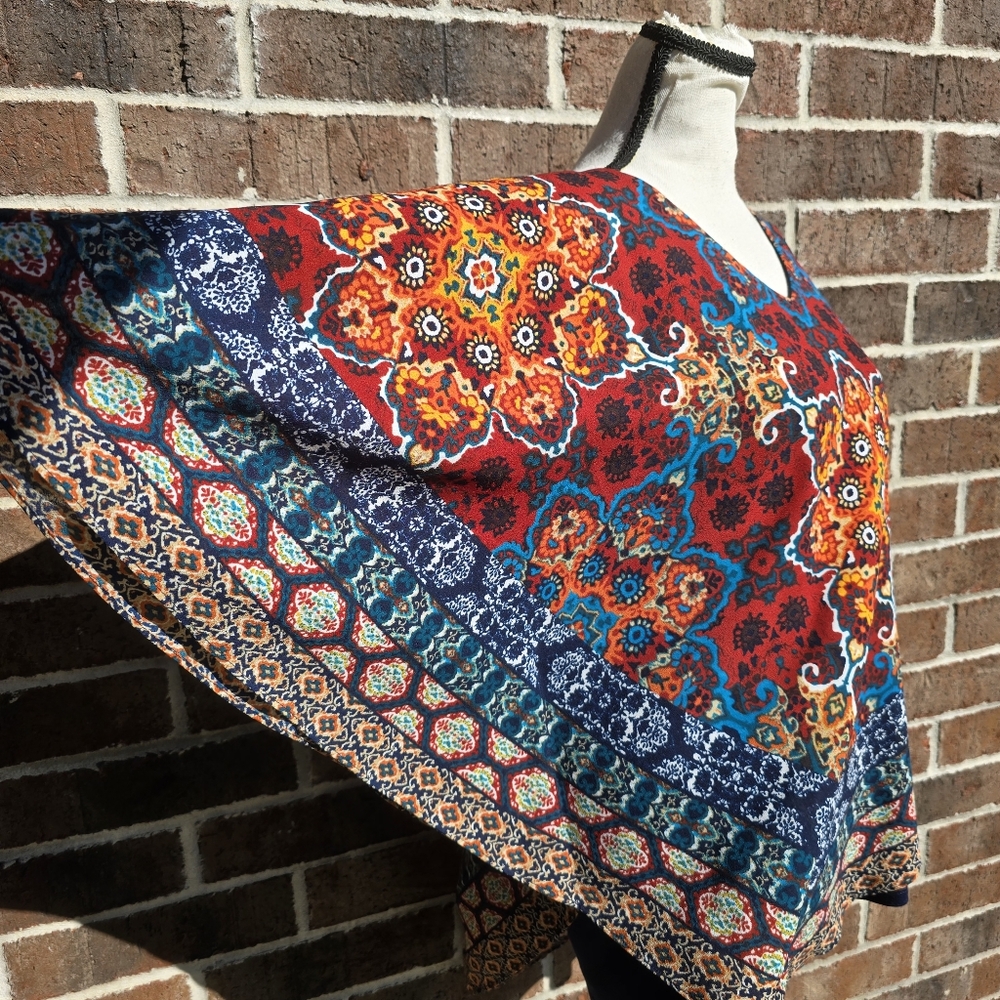 Ruby Rd Mandala Print Tunic Top Boho Colorful V-N… - image 3